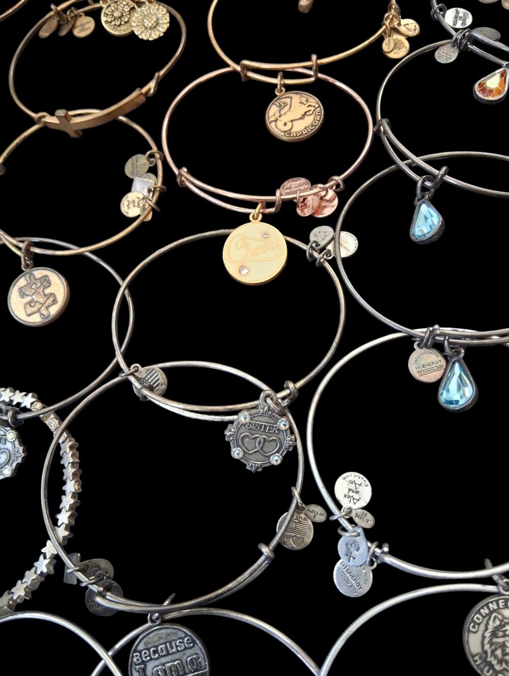 50 Alex and Ani Bracelet Lot Disney Charm Bangles Mixed Styles AS-IS Reseller - Picture 3 of 16